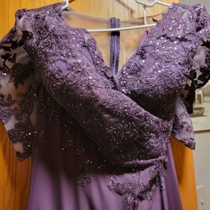 Formal, floor length dress for a wedding, prom or special event